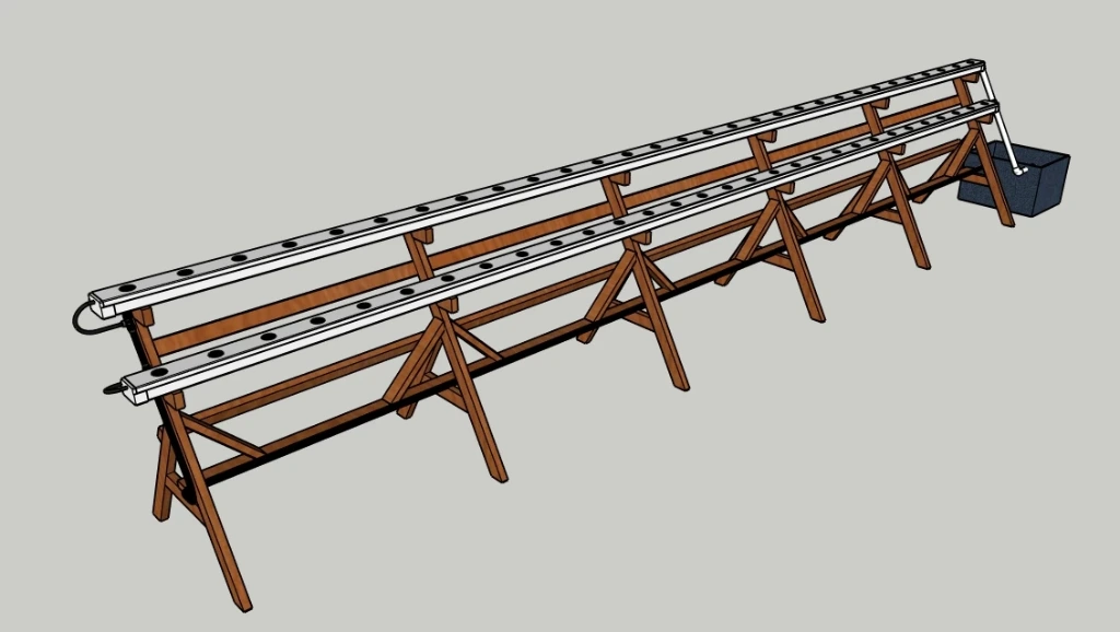 ESCALIER DBP BL 60T 2*30T TUBE R60