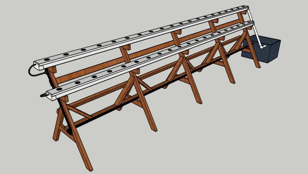 ESCALIER DBP BL 40T 2*20T TUBE R60